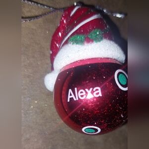 Alexa Vintage Santa Hat Christmas Ornament